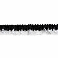Single Edge Garter Elastic 229 Black/White