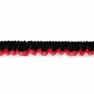 Single Edge Garter Elastic 325 - Black / Red