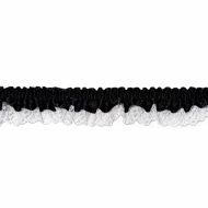 Single Edge Garter Elastic 325 - Black / White