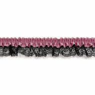 Single Edge Garter Elastic 3313 - Dusty Pink / Black