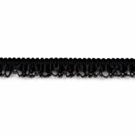 Single Edge Garter Elastic 343 -  Black / Black