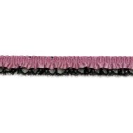Single Edge Garter Elastic 343 -  Black / Dusty Pink