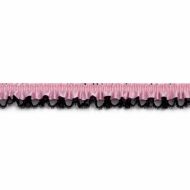 Single Edge Garter Elastic 343 -  Pink / Black
