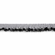 Single Edge Garter Elastic 343 -  Silver Grey / Black