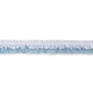 Single Edge Garter Elastic 343 -  White / Blue