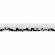 Single Edge Garter Elastic 631 -  White / Black
