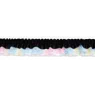 Single Edge Garter Elastic 722 -  Black  / Multi