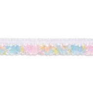 Single Edge Garter Elastic 722 -  White  / Multi