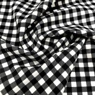 Gingham Printed Linel Black/White