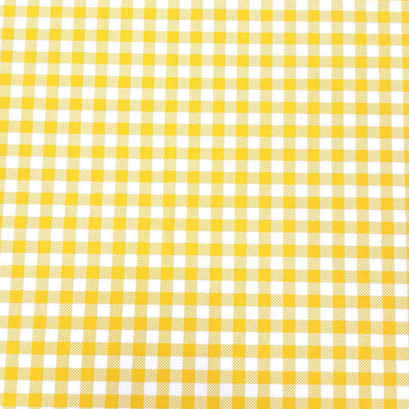Gingham Printed Linel Yellow/White - Image 2