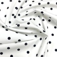 Retro Dot Printed Linel White/Black