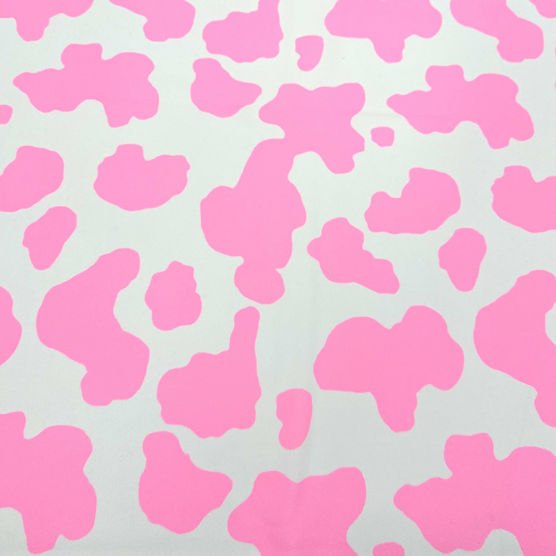 Cow Printed Linel Pink/White - Image 2