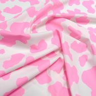 Cow Printed Linel Pink/White