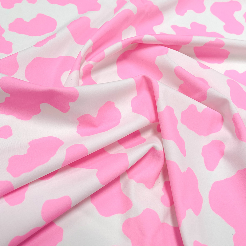 Cow Printed Linel Pink/White