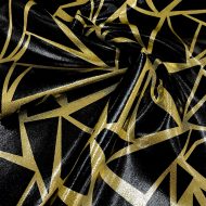 Shattered Mirror Stretch Spandex Black/Gold