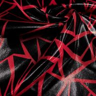 Shattered Mirror Stretch Spandex Black/Red