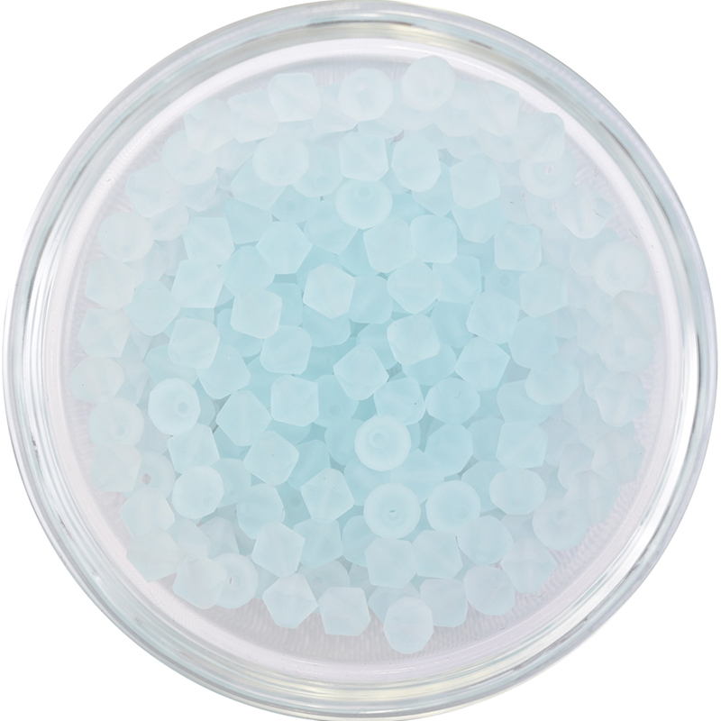 Preciosa Crystal Rondelle Bead - Silver Aquamarine Matt (60001-840)