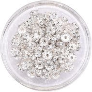 Preciosa Rondelle with Chaton Smooth Silver Cup - Crystal (00030)