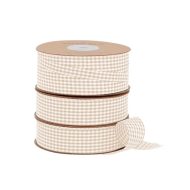Gingham Ribbon Latte