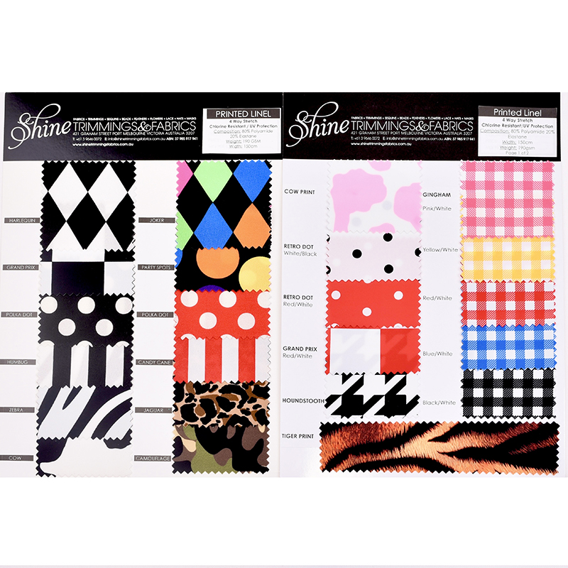 Printed Linel Sample Card