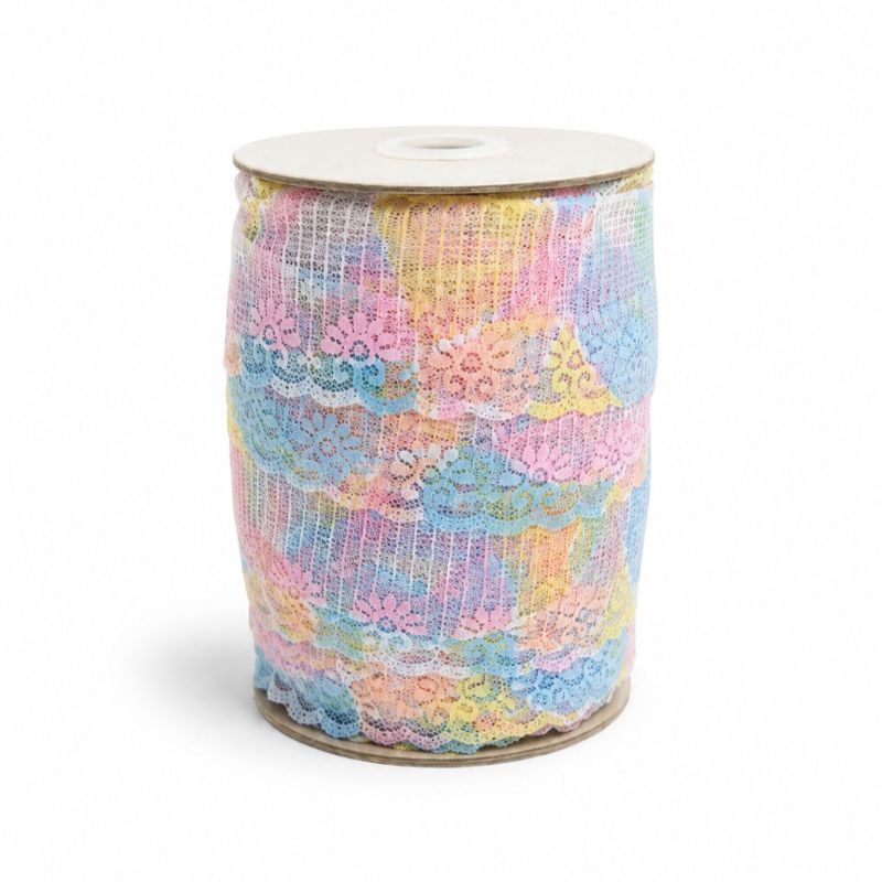 Nylon Lace Trimming 734 - Full Roll - Multi - Image 2