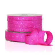 Jolly with Stars Grosgrain Ribbon Fuchsia