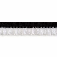 Single Edge Garter Elastic 163 - Black / White