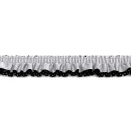 Single Edge Garter Elastic 631 - Silver / Black
