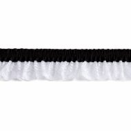 Single Edge Garter Elastic 780 - Black / White