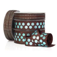 Zoe Florence Spots Ribbon Brown/Blue