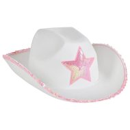 Cowgirl Hat White/Pink