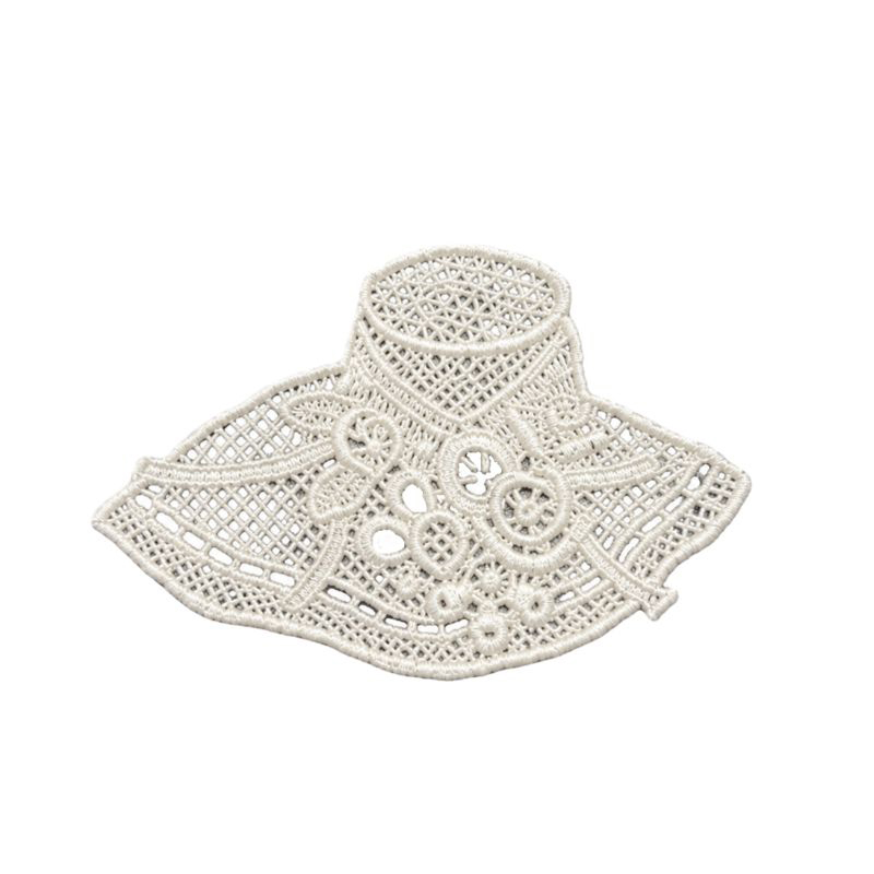 Flower Hat Guipure lace motif 42567 - Ivory