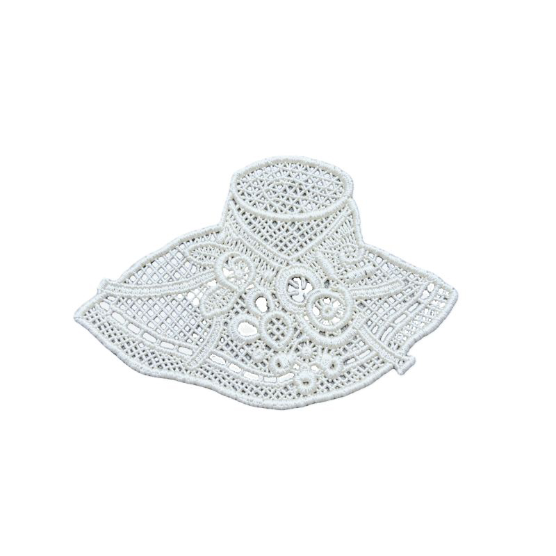 Flower Hat Guipure lace motif 42567 - White