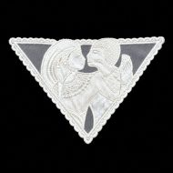 Cleopatra and The Pharaoh Egyptian Embroidered Satin Motif - White 50 Pack